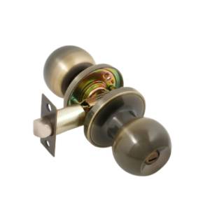 Cerradura tubular ranura/boton laton antiguo Bolton blister Fanal