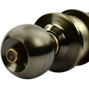 [90430-001] Cerradura Tubular Ranura/Boton Laton Antiguo Bolton Caja Fanal