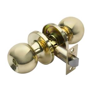 Cerradura tubular ranura/boton laton brillante Bolton caja Fanal