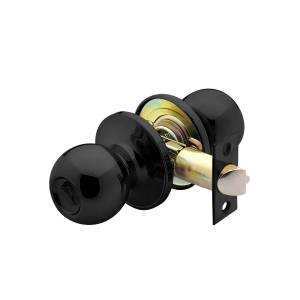 Cerradura tubular ranura/boton negro mate Bolton caja Fanal