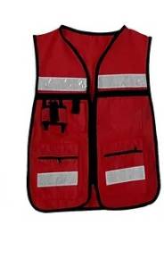 Chaleco de seguridad brigadista con reflejante rojo By Lack