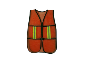 Chaleco de seguridad de malla con reflejante naranja By Lack