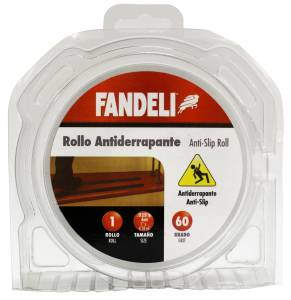 Cinta antiderrapante con abrasivo 25mm x 06mts negra Fandeli