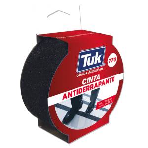 [457006 / 12532] Cinta antiderrapante con abrasivo 50mm x 05 mts negra 770 TUK