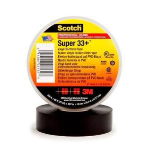Cinta de aislar 18mm x 20mts negra Super 33 Scotch 3M