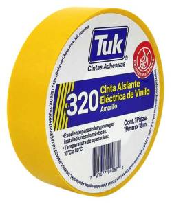 [345016 / 12503] Cinta de aislar 19mm x 18mts amarilla 320 Tuk