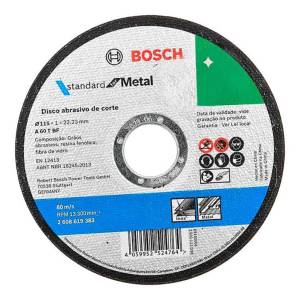 [2608619383] Disco corte metal 4-1/2" x 1 mm x 7/8" Bosch