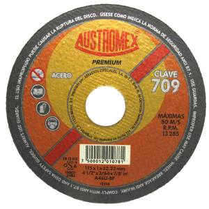 [709] Disco corte metal 4-1/2" x 1 mm x 7/8" Premium 709 Austromex