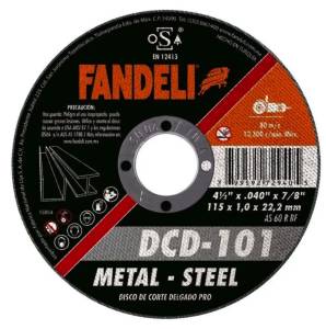 Disco Corte Metal 4-1/2" X 1.0 Mm X 7/8" Dcd Pro 101 Fandeli
