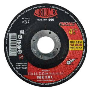 [566] Disco Corte Metal 4-1/2" X 1/8" X 7/8" Hum 566 Austromex