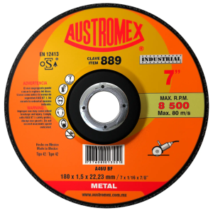 Disco Corte Metal 7" X 1.5" X 7/8" Industrial 889 Austromex