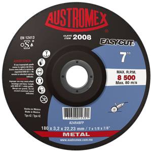 Disco Corte Metal 7" X 1/8" X 7/8" Easy Cut 2008 Austromex