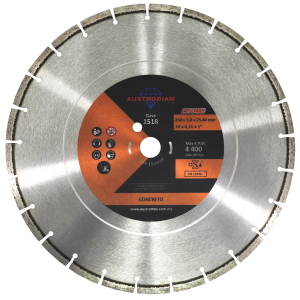 Disco Diamante 14" X 3.0 Mm X 1" Para Concreto Hum 1518 Austromex