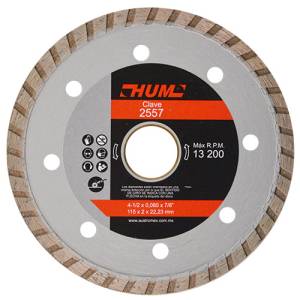 [2557] Disco Diamante 4-1/2" X 2 Mm X 7/8" Turbo Gral Hum 2557 Austromex