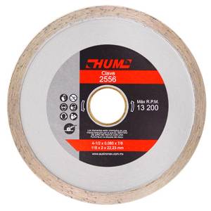 [2556 / 12977] Disco Diamante 4-1/2" X 2.0 Mm X 7/8" Rin Continuo Hum 2556 Austromex