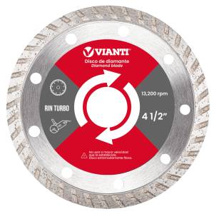 [DD412RT / 27017] Disco Diamante 4-1/2" X 7/8" Rin Turbo Vianti