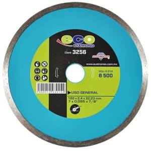 [3256] Disco Diamante 7" X 2.4 Mm X 7/8" Rin Continuo Uso General Eco 3256 Austromex
