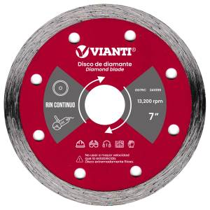Disco Diamante 7" X 7/8" Rin Continuo Vianti