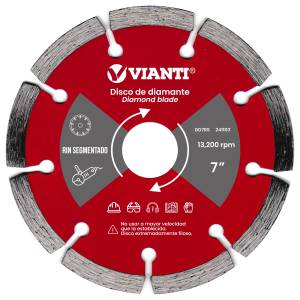 Disco diamante 7" x 7/8" rin segmentado Vianti