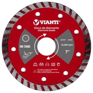 [DD7RT / 27018] Disco diamante 7" x 7/8" rin turbo Vianti
