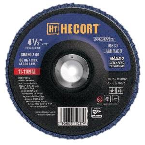 [111109M / 22350] Disco laminado 4-1/2" x 7/8" zirconio g40 Hecort