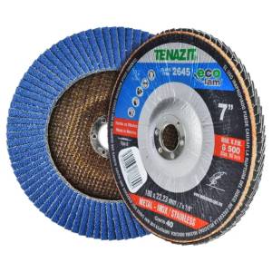 [2645 / 22353] Disco laminado 7" x 7/8" zirconio grado 40 Tzs Ecolam Austromex