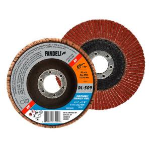 Disco laminado de acero inoxidable 4-1/2" x 7/8" DL g40 HP 509 Fandeli