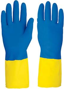 [15268] Guante de latex para limpieza mediano reforzado Truper