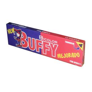 [6921560070262] Lapiz bicolor hexagonal delgado caja con 12pz Buffy