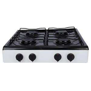 Parrilla de gas 4 quemadores cubierta de porcelanizada blanca 311 Vianti