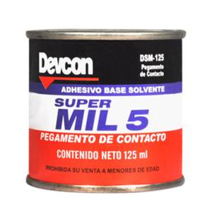 Pegamento De Contacto Super Mil 5 125Ml Devcon