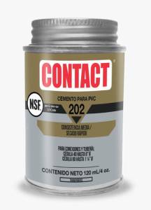 Pegamento para PVC 120ml 1/8 transparente 202 Contact