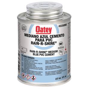 Pegamento para PVC 237ml 1/4 rain shine azul Oatey