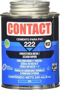 Pegamento para PVC 240ml 1/4 azul 222 Contact