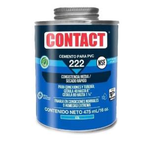 Pegamento Para Pvc 475Ml 1/2 Azul 222 Contact