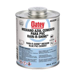 Pegamento Para Pvc 946Ml 1Lt Rain Shine Azul Oatey