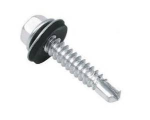 [PAS14100] Pija punta de broca cabeza hexagonal #06 025mm 1" con rondana con 100pz Anclo