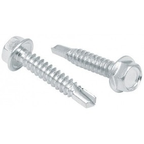 [15902_1 / 44406] Pija punta de broca cabeza hexagonal #14 025mm 1" con rondana con 100pz Veker