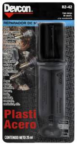 Plastiacero normal gris 25 ml jeringa Devcon