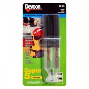 [S5-28] Plastiacero super rapido transparente 25 ml jeringa Devcon