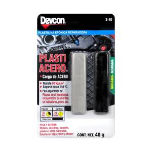 [3-40] Plastilina Plastiacero Gris/Negro 40G Plastilina Devcon