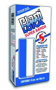 [PLSR20] Plastilina plastiloka super rapida azul/blanco 20g plastilina KOLALOKA