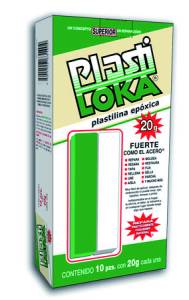 [PL20] Plastilina plastiloka verde/blanco 20g plastilina KOLALOKA