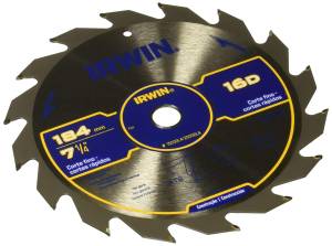 [15030LA / 18298] Sierra Para Madera Con 16 Dientes De Carburo -7 1/4 Irwin