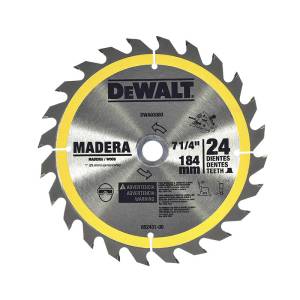 Sierra para madera con 24 dientes de carburo -7 1/4 DeWALT