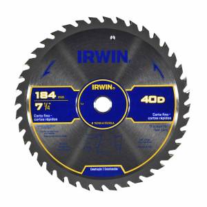 Sierra para madera con 40 dientes de carburo -7 1/4 Irwin