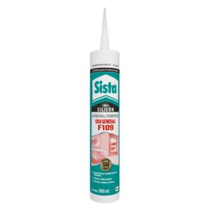 [1857718 /2994029/ 2978804] Silicon 100% cartucho 300ml transparente F109 Sista