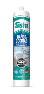 Silicon baños y cocinas cartucho 300ml transparente F101 Sista