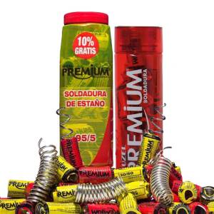 Soldadura solida 95/5 3mm vitrolero con 23pz de 1mt Premium