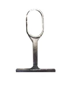 [193825ZN] Soporte central para tubo ovalado niquel con tornillo Handy Home